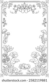 Art Nouveau Floral border and Frame design