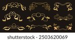 Art Nouveau floral borders. Vintage decor. Vector.