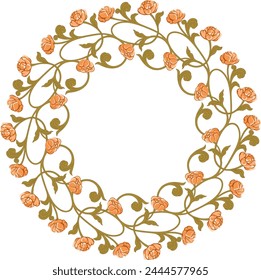 Art Nouveau floral frame. Decorative element. Vector.