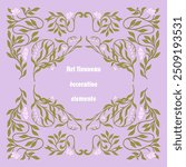 Art Nouveau floral frames, corners, and borders. Vector.