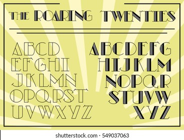 Art Nouveau Font from the Roaring Twenties Vintage Font