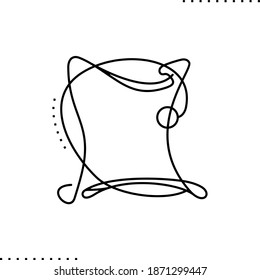 Art Nouveau frame, border vector icon in outlines
