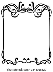 Art Nouveau frame on a white background 