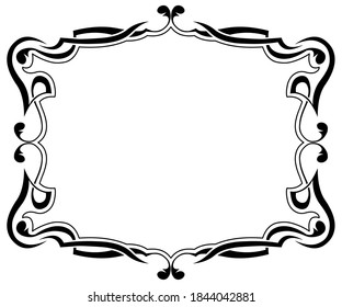 Art Nouveau frame on a white background 