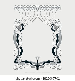 cuadros de Art Nouveau y bordes