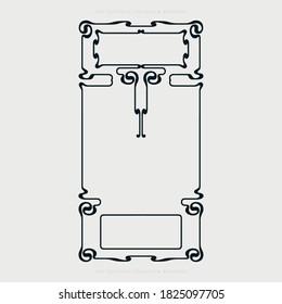 art nouveau frames and borders