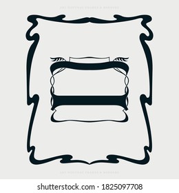 art nouveau frames and borders