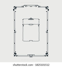 art nouveau frames and borders