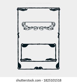 art nouveau frames and borders