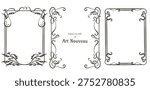 Art Nouveau Frames vector set	
