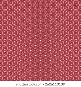 Art Nouveau Geometric Pattern (Red, White) - Repeating Vector Image; Easily Editable; Endless Design; Colorful lIlustration. Print for Gift Paper, Packaging, etc.