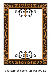 Art Nouveau Minimalist Ornamental Border Decorative Vector