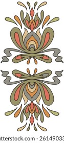 art nouveau motif hand drawing coloring