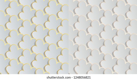 Art Nouveau Pattern. Golden backgrounds. Art Deco Patterns. Geometric decorative Patterns. 1920-30s motifs. Luxury vintage illustration
