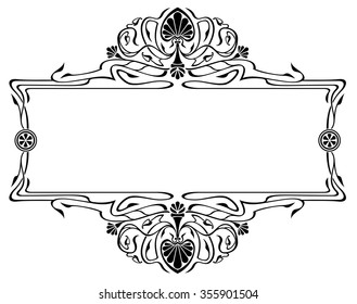 Art nouveau picture frame