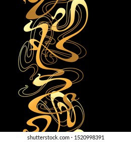 Art Nouveau seamless pattern. Curl texture in vintage old retro style.