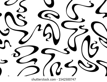 Art Nouveau seamless pattern. Curl texture in vintage old retro style.