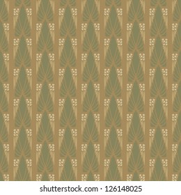 Art Nouveau seamless pattern. Editable vector file