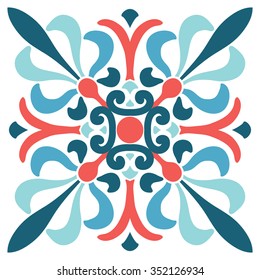 Art Nouveau Square Tile