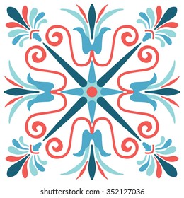 Art Nouveau Square Tile