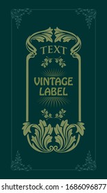 art nouveau Stock vector Antique illustration Label Products Ornament