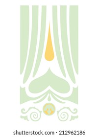 Art Nouveau style frame with decorative elements
