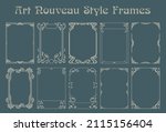 Art Nouveau Style Frames, 1900s Style Decorative Elements