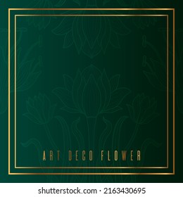 Art nouveau style template flower plant basic element. 1920-1930 years vintage design. Symbol motif design.