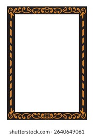 Art Nouveau Swirl Ornamental Frame Decorative Vector