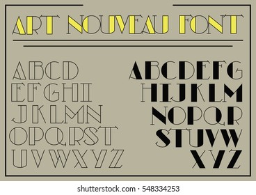 Art Nouveau Vector Font From The Twenties