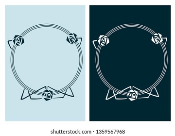 art nouveau vector frame vector