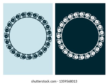 art nouveau vector frame vector