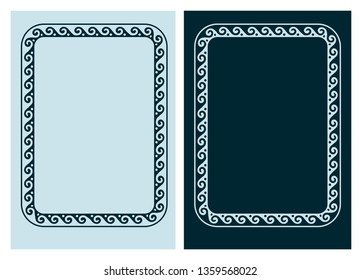 art nouveau vector frame vector
