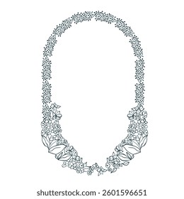 art nouveau vector frame line artistic
