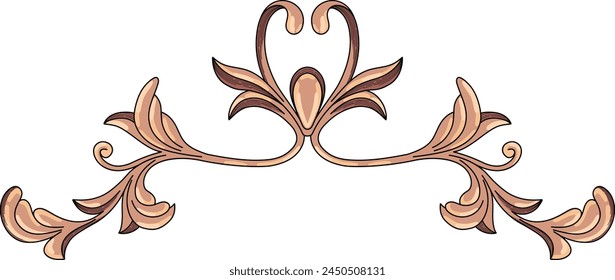 Art Nouveau vintage border. Decorative element. Vector.