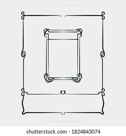 art nouveau vintage classic frames and borders