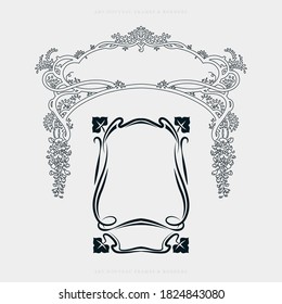 art nouveau vintage classic frames and borders