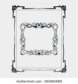 art nouveau vintage classic frames and borders