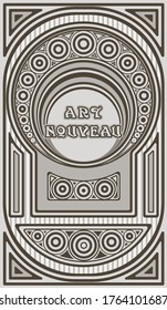 Art Nouveau wallpaper, vector illustration