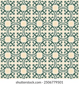 art nouveau, yellow flower, majolica, japanese tiles, vintage pattern, decorative seamless background