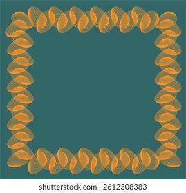 An Art Nouveau-style frame made of mesh petals