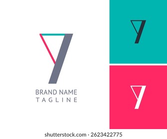 Art number 7 set, for your logo abstract design, multi-colored vector illustration 10EPS