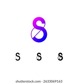 Art number 8 set, numeral eight for your logo abstract design, trendy modern vector illustration 10EPS