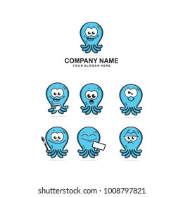 art octopus logo vector