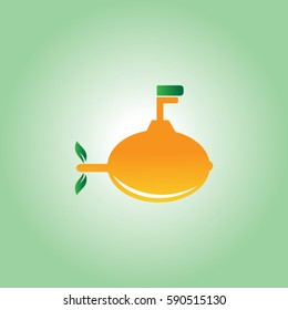 the art  orange juice icon logo