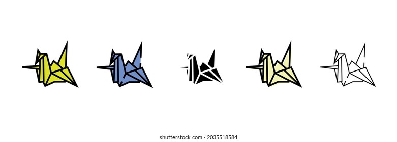 art origami vector type icon