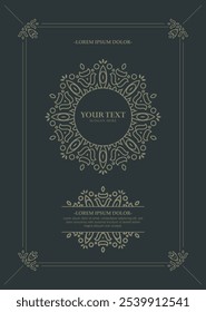 Art ornament greeting card vector template