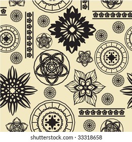 art ornamental seamless vintage floral pattern