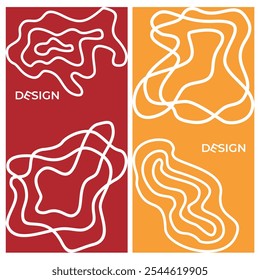 Art outline background vector template design