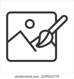 Art Outline Icon Vector Illustration
